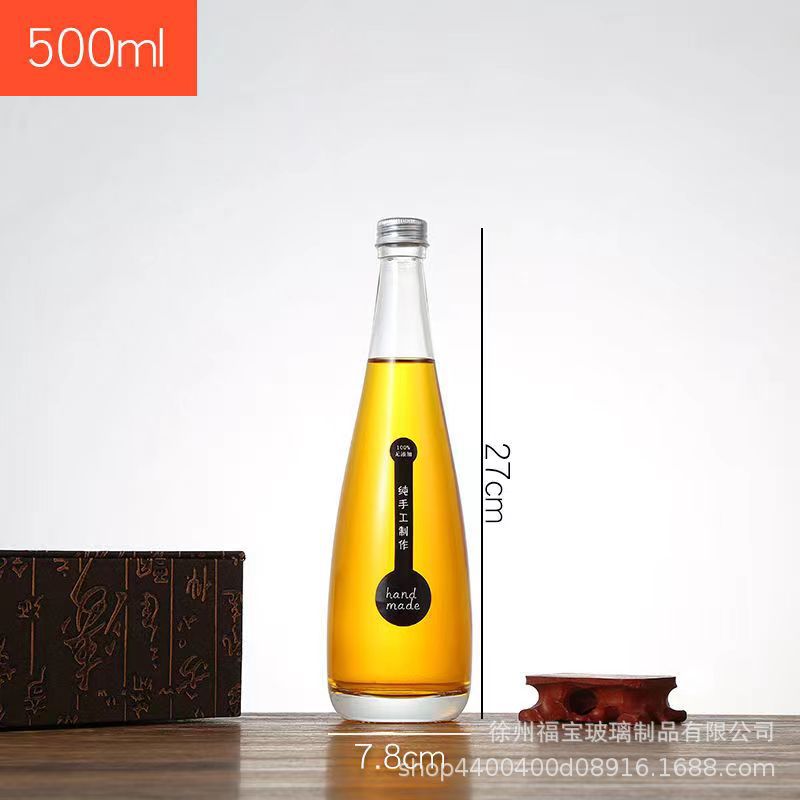 Botella de vino de hielo, botella de vidrio vacía, botella de vino de 375ml, botella de vino tinto de alta calidad, botella de vino de 500ml, botella de vidrio de vino de fruta