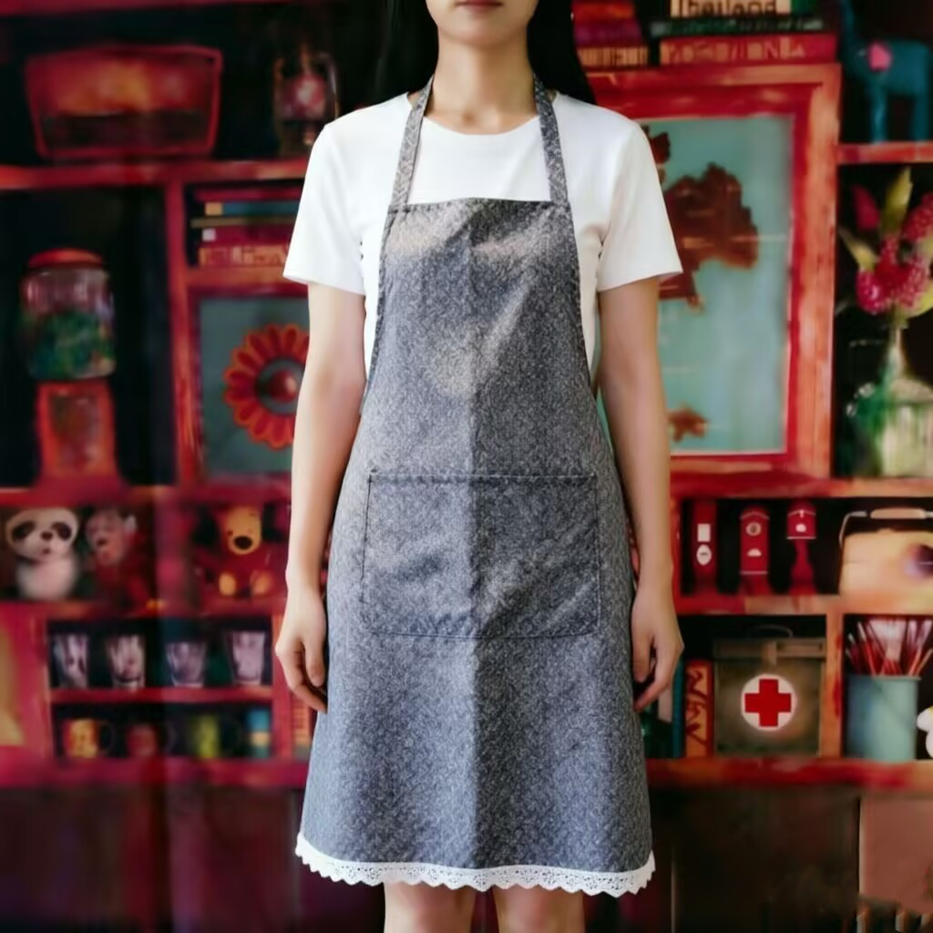 레이스 데님 그레이