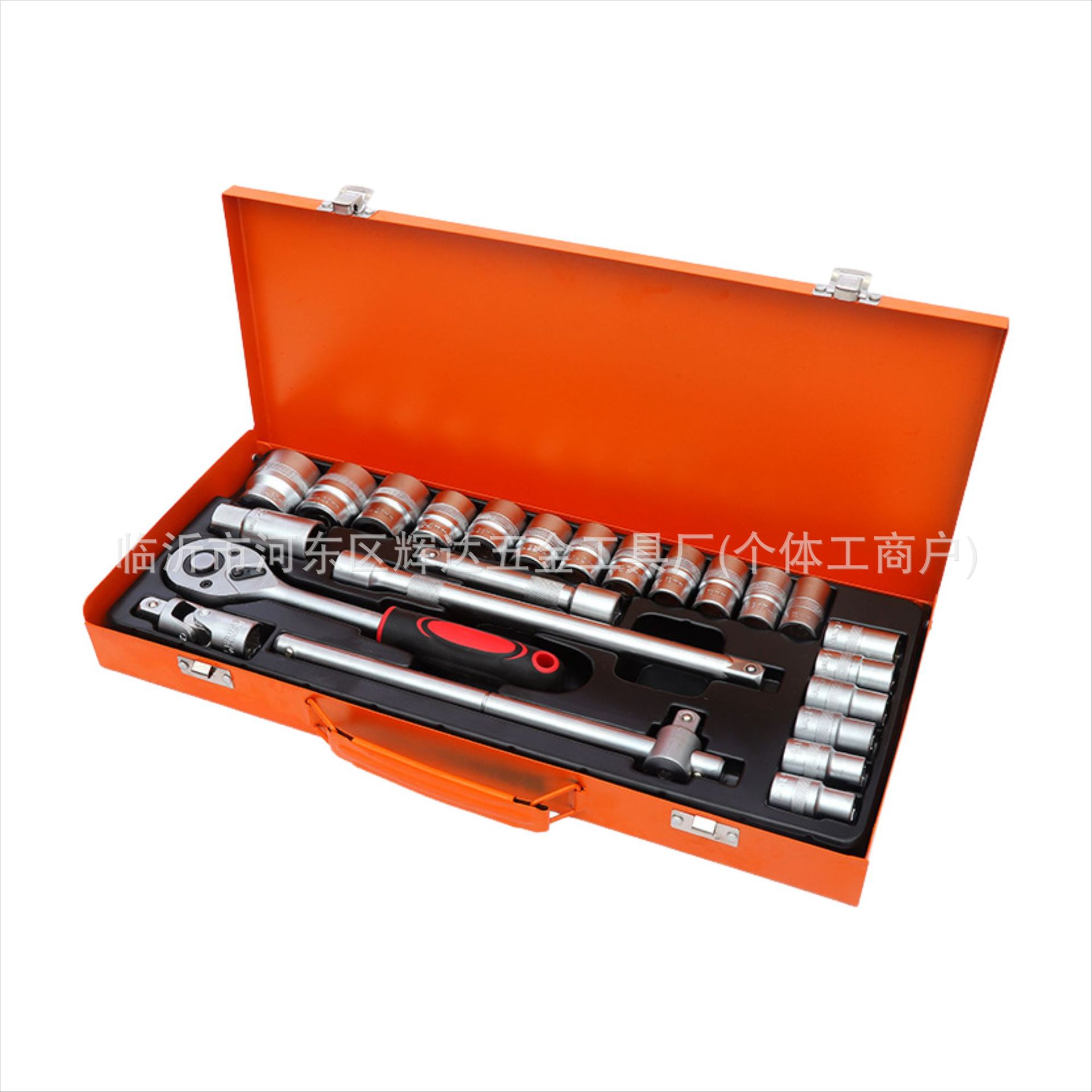 24 piezas de caja de hierro conjunto de reparación mecánica de automóviles combinación F-barre deslizante rodillo rodillo manguito trinquete gran vuelo espejo fosfato electroforesis mayorista image 11