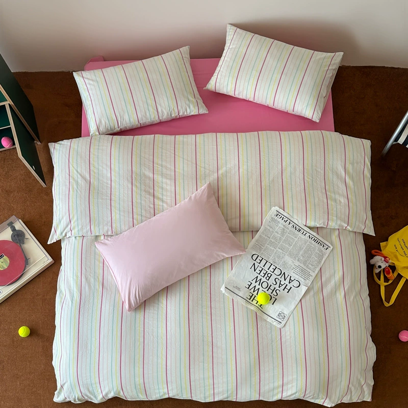 Хлопковый набор из четырех частей без печати Студенческое общежитие из трех частей