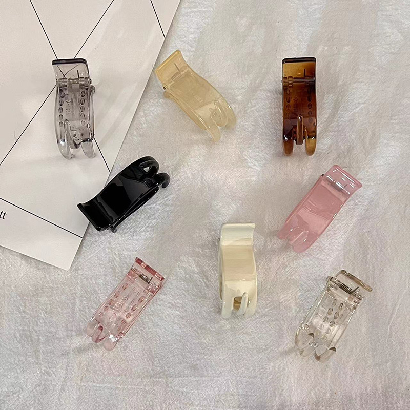 Simple Gloomy Acrylic Transparent Grab Clip Women's Back of Head Hairpin Clip Shark Clip Medium Hair Small Hair Accessories
