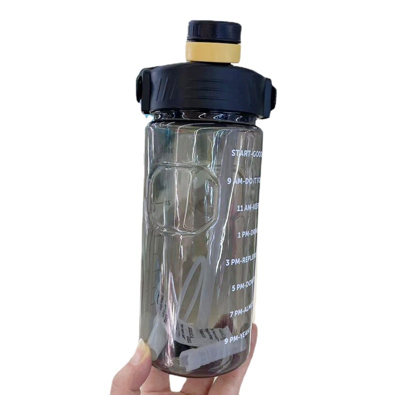 Weilong 2000ml beber deportes de plástico taza de agua con escala botella de agua portátil taza de espacio de gran capacidad hervidor de agua al por mayor