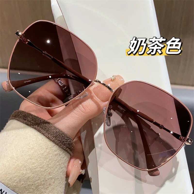 Tea sunglasses women's high-end sense of the face small anti-ultraviolet polarized sunglasses wholesale myopia 8222