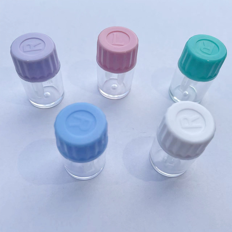 In-Stock Ok Lens Rgp Rigid Corneal Reshaping Lens Glasses Case Myopia Contact Lens Hard Lens Storage Bottle 1 Pair 055