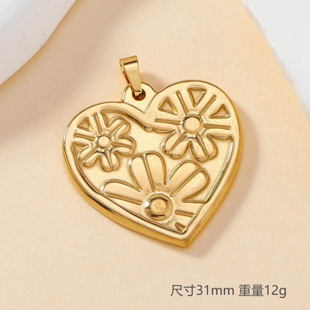 Colgante único transfronterizo de acero inoxidable fundición pulsera collar colgante amor cruz elemento diy accesorios