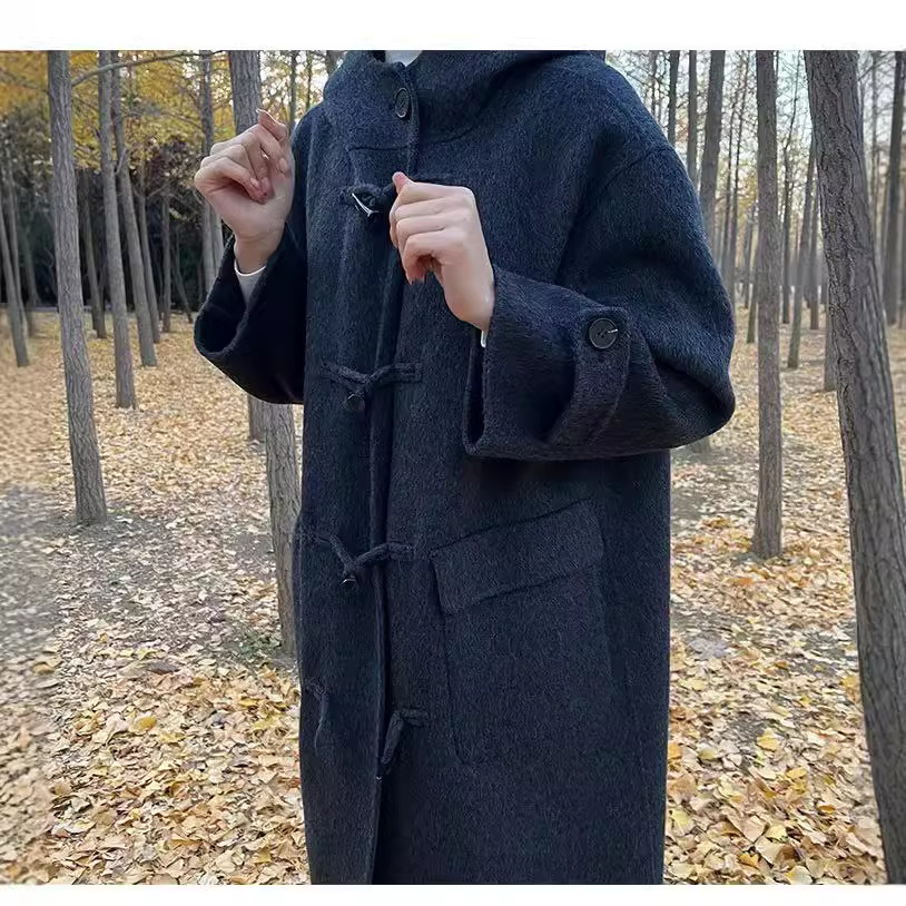 2025 Women's Korean Style New Slim-Fitting Outwear Autumn and Winter Double-Sided Woolen Versatile Extended Wool Outwear Trendy