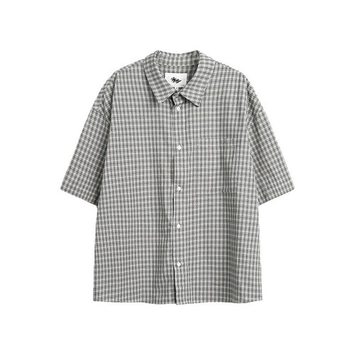 Summer Japanese Trend Loose Casual Shirt American Retro Striped Collar Short-Sleeve Blouse