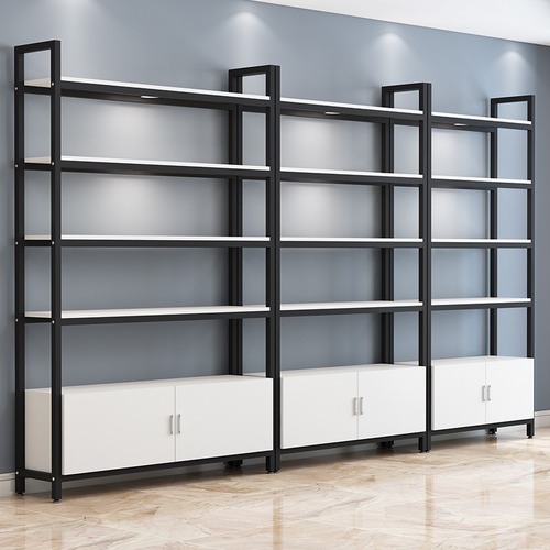 Wholesale supermarket shelves, convenience store snack displays, mother-and-baby shop racks, beauty salon storage units, and multi-tiered storage cabinets