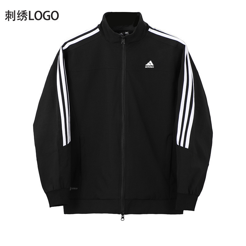 Autumn and Winter New Adidas Jacket for Men, Casual Sports Stand Collar Loose Embroidered Couple's Three-Stripe Fleece Jacket for Women Autumn and Winter New Adidas Jacket for Men, Casual Sports Stand Collar Loose Embroidered Couple's Three-Stripe Fleece Jacket for Women