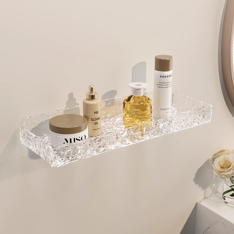 Punch-free bathroom storage rack acrylic washstand toilet bathroom wall-mounted storage rack