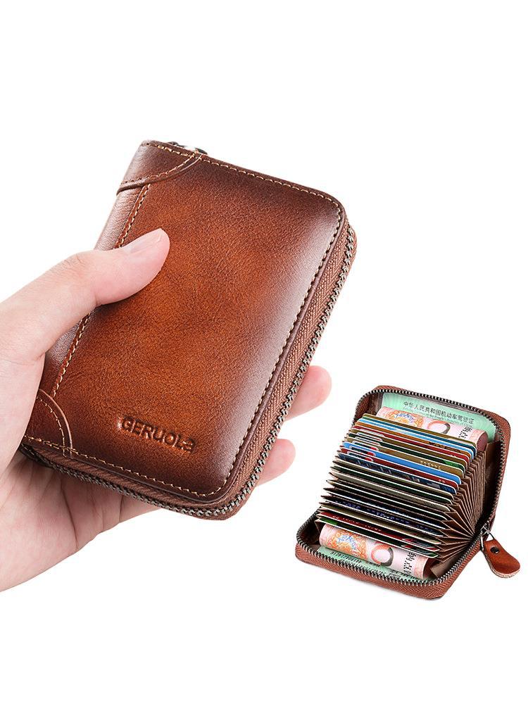 卡包男士大容量多卡位证件牛皮银行卡夹驾驶证皮套2025新款女简约