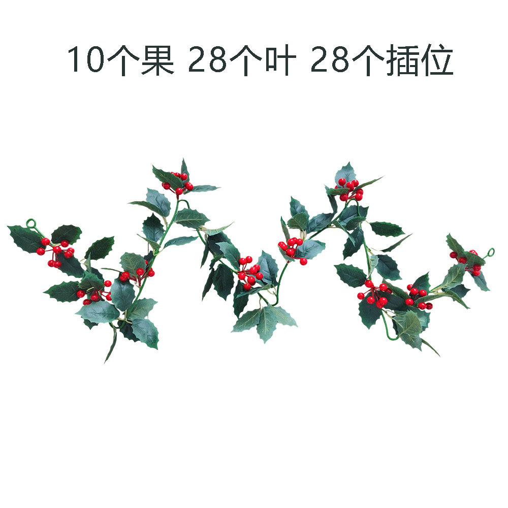 Guirnalda de bayas navideñas artificiales, popular en Instagram y Amazon, guirnalda de bayas rojas escarchadas artificiales de acacia