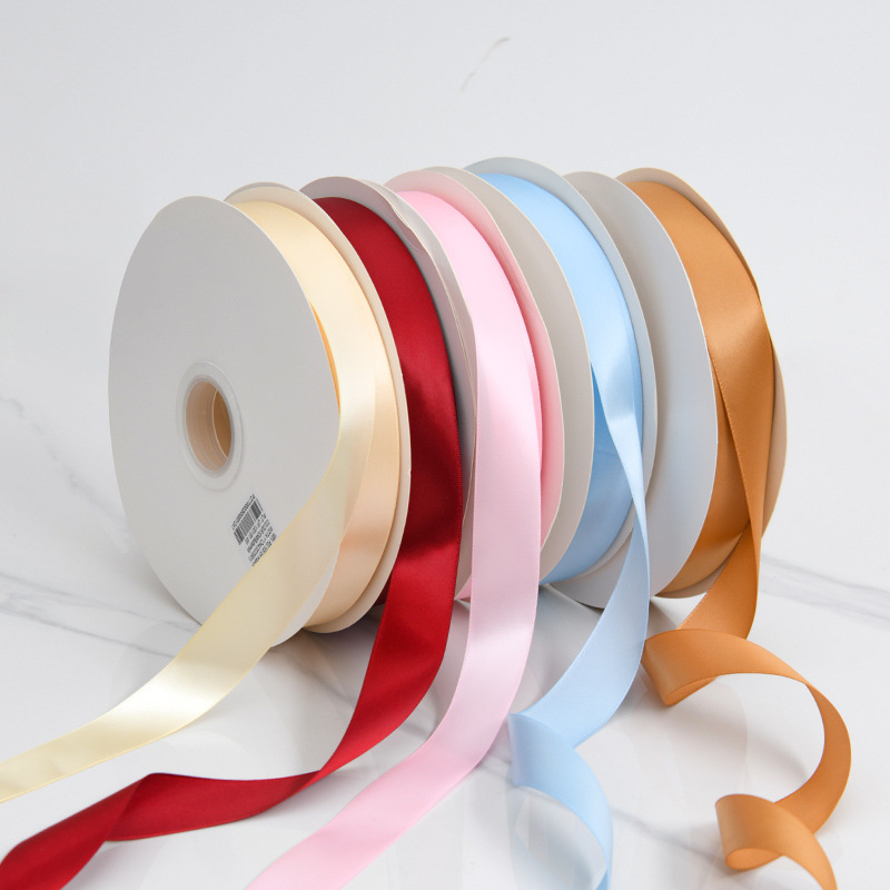 2cm cinta de poliéster de doble cara cinta de un solo lado cinta de color caja de pastel decoración cinta de tela flor correa cinta de seda correa