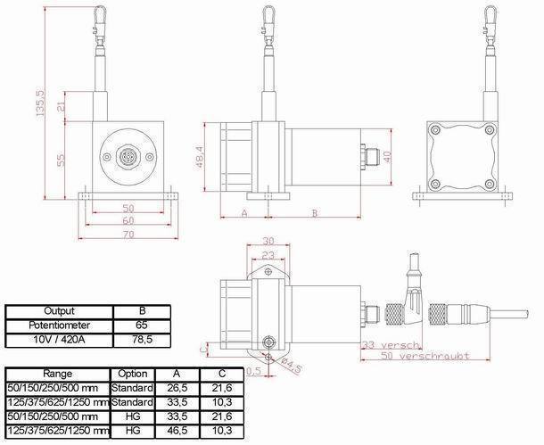 拉绳位移传感器  库号M337183