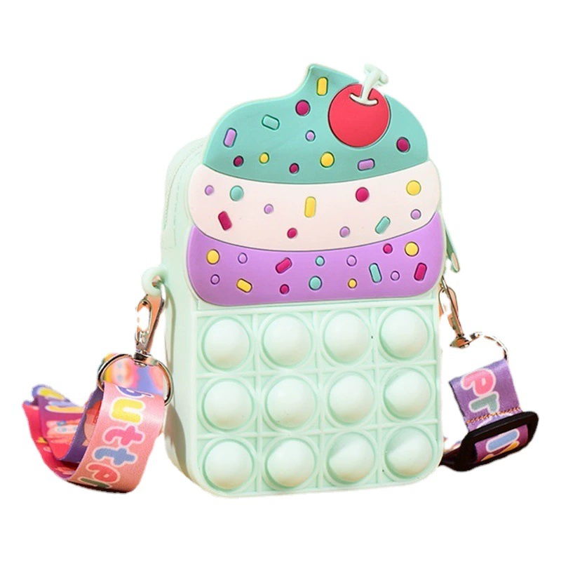 Сумка-конус для отпугивания грызунов, силиконовая сумка-кошелек для монет, сумка через плечо, развивающая игрушка, сумка для телефона с кнопкой