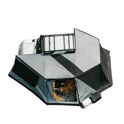 upgraded extended canopy, black-coated tent | Avtomobil yan çətirləri