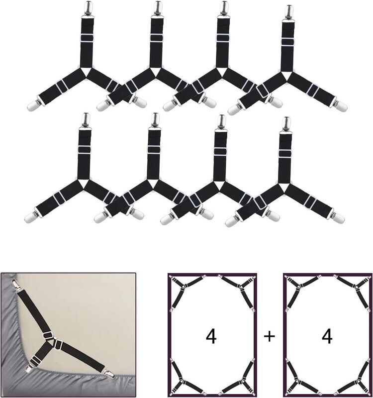 高品質調節可能なシーツ布団固定器テーブルクロスソファセットシーツボタンテント金属固定シーツ|undefined