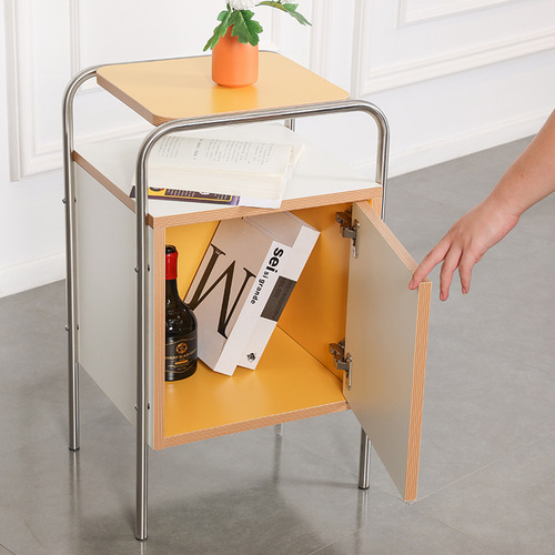 Hot-selling Internet celebrity bedside table modern simple ins style storage side cabinet bedroom furniture study home small cabinet