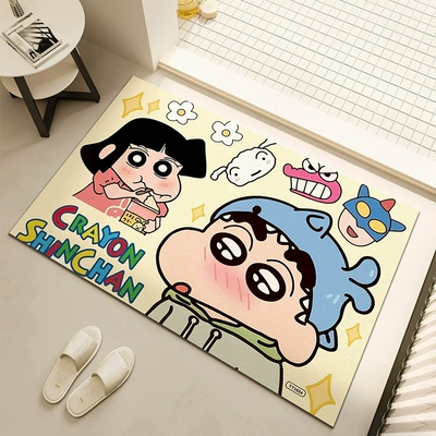 Bathroom Toilet Door Absorbent Non-Slip | Avtomobil döşəmə paspasları - shark-head-xiaoxin-4060cm-new-diatom-mud