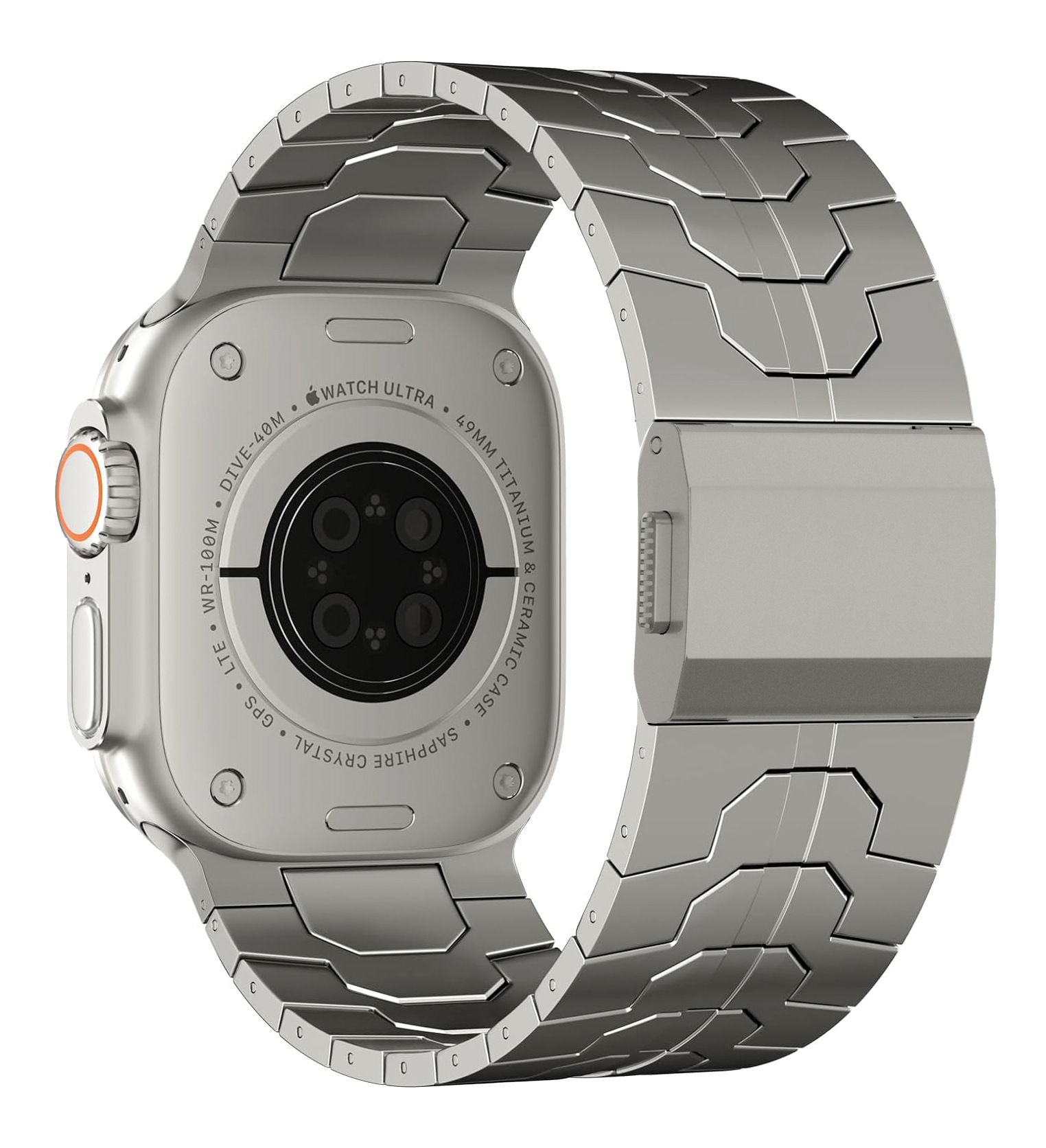 Aplicable Apple / Samsung reloj pulsera iWatch ultra 10 generación de acero inoxidable titanio metal hebilla magnética hombre nuevo