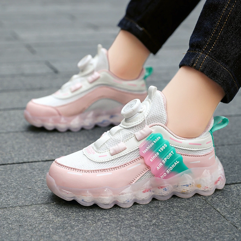 Детские кроссовки, dad shoes, дышащие сетчатые кроссовки для детей, вращающиеся кнопки, школьная обувь, модные беговые кроссовки