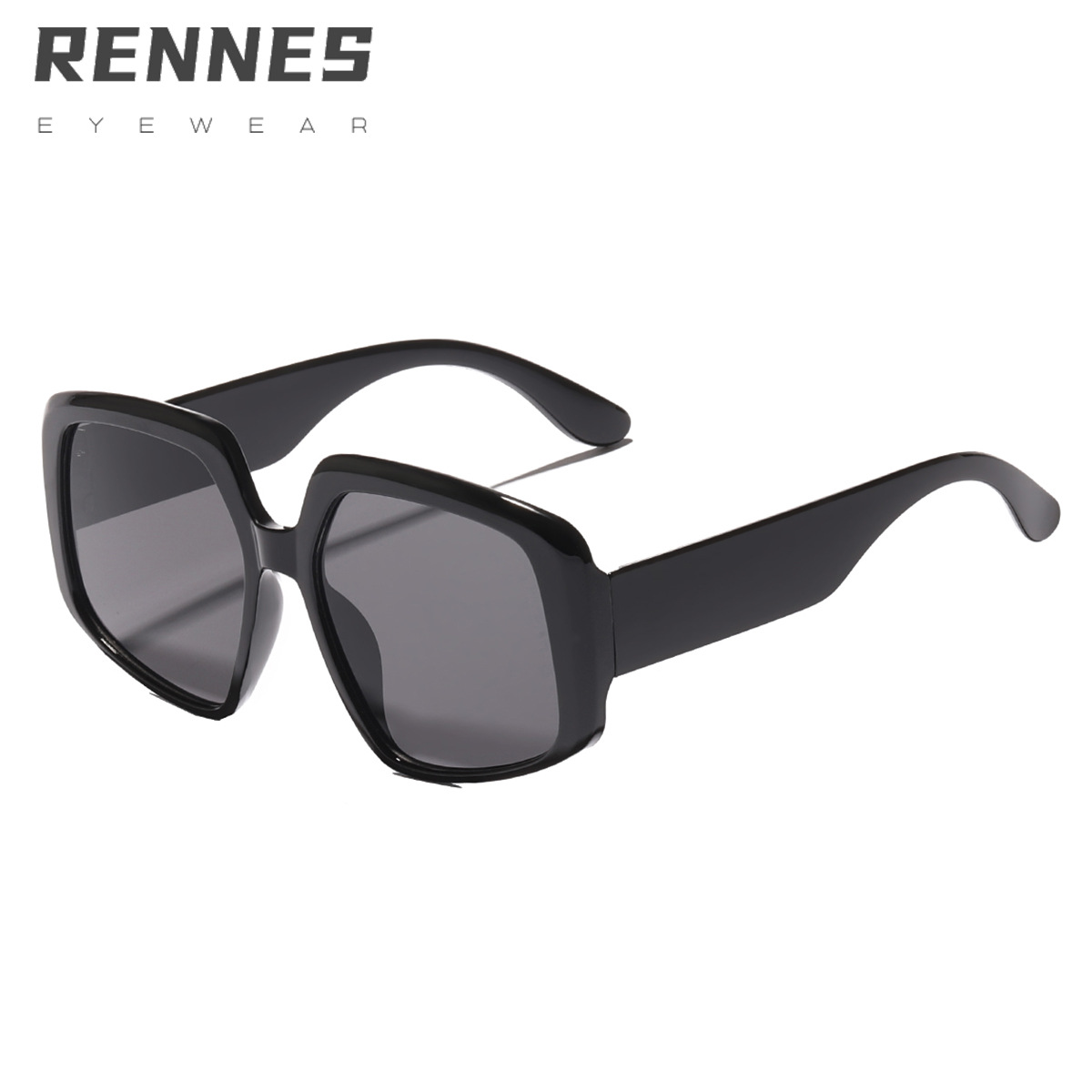 Nuevo cuadrado desnudo Rosa gafas de sol mujer marco grande cara-mirando pequeñas gafas de sol a prueba de UV 97121