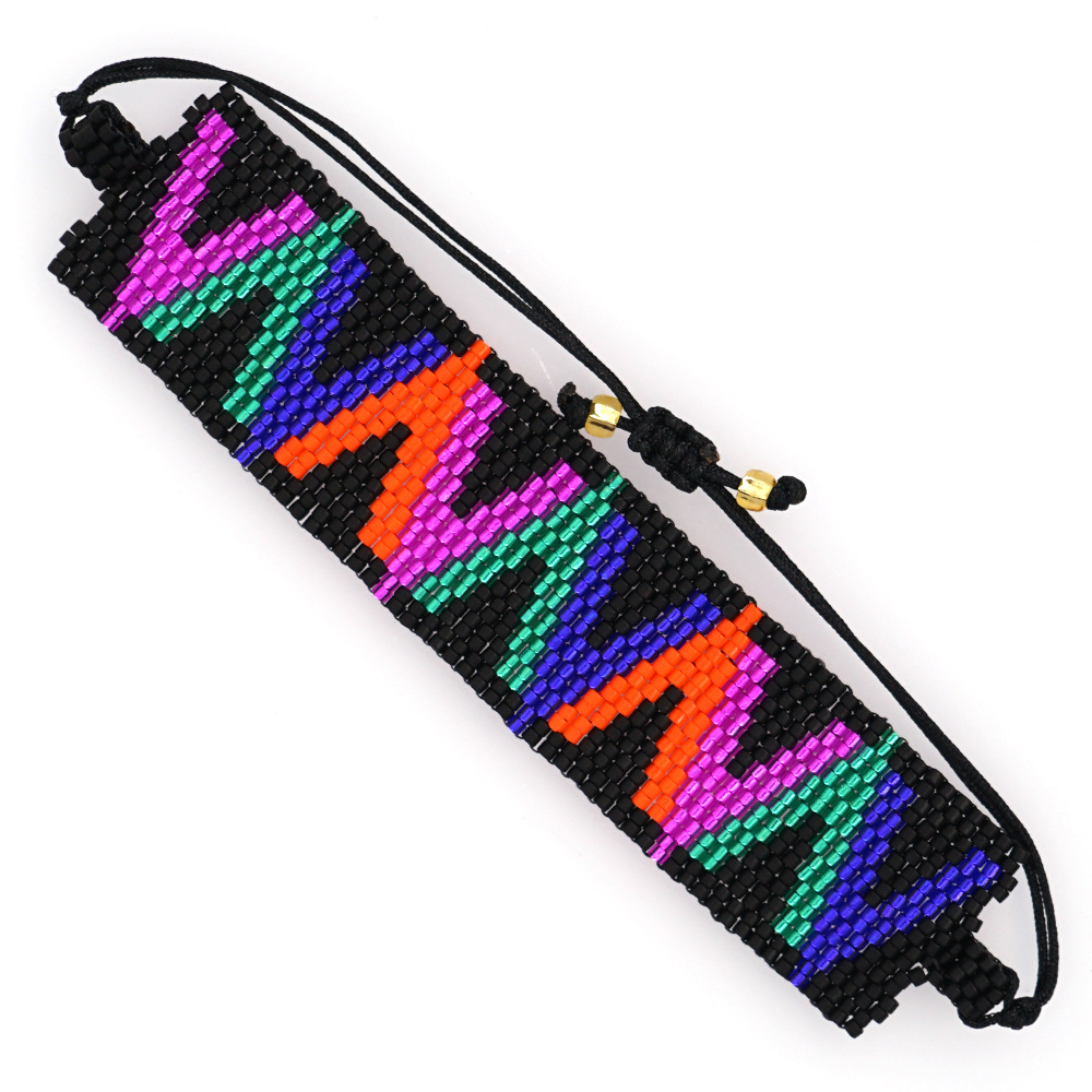 Ethnic Style Color Block Glass Beaded Bracelets