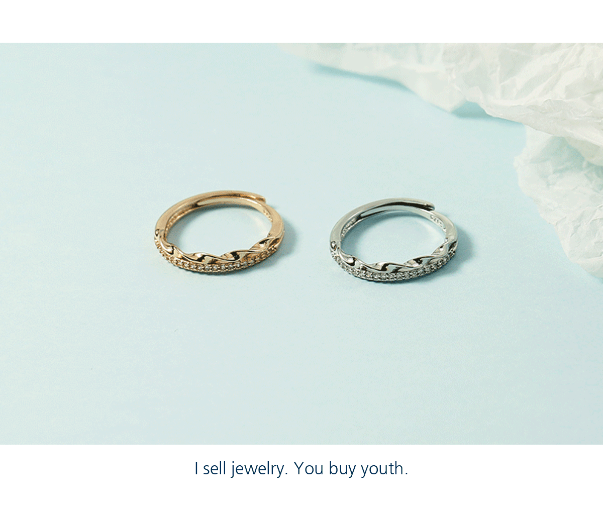 Bague alimentaire à bouche ouverte au design minimaliste en diamant à motif torsadé version coréenne avec personnalité à la mode, polyvalente_voghion.com