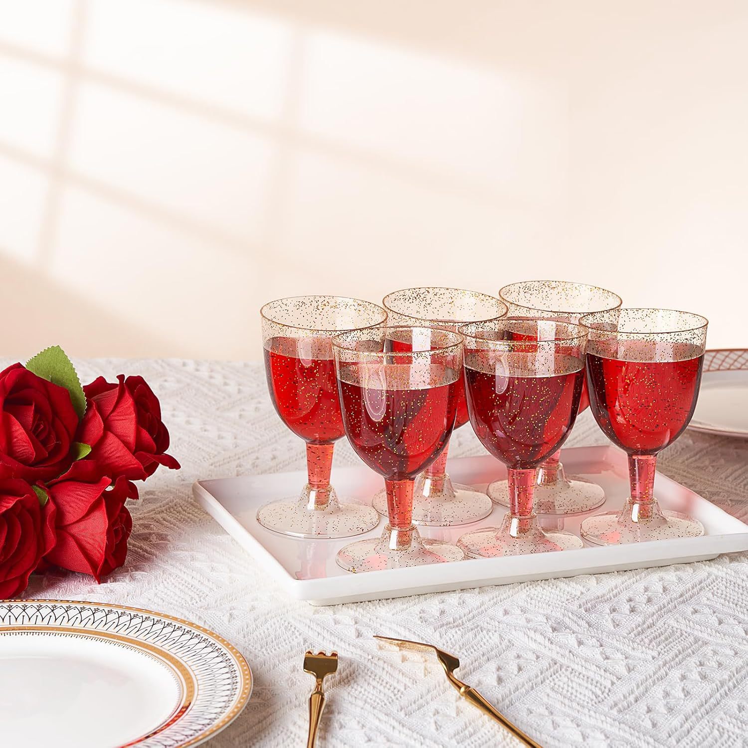 transparent disposable wineglass