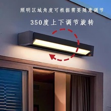 户外防水壁灯庭院灯旋转一字长条壁灯外墙庭院店铺广告牌门头灯