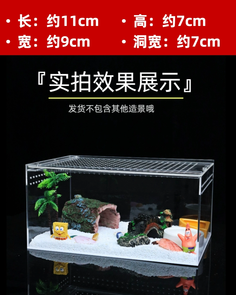 Хуаньцзю крабAvoid house large climbing pet tree holes to avoid ornaments, fish, shrimp, coconut shell horn frog to avoid landscape