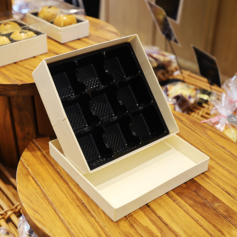 蛋黄酥包装盒2粒四九个流心冰皮月饼点心盒中式一次性烘焙甜品盒