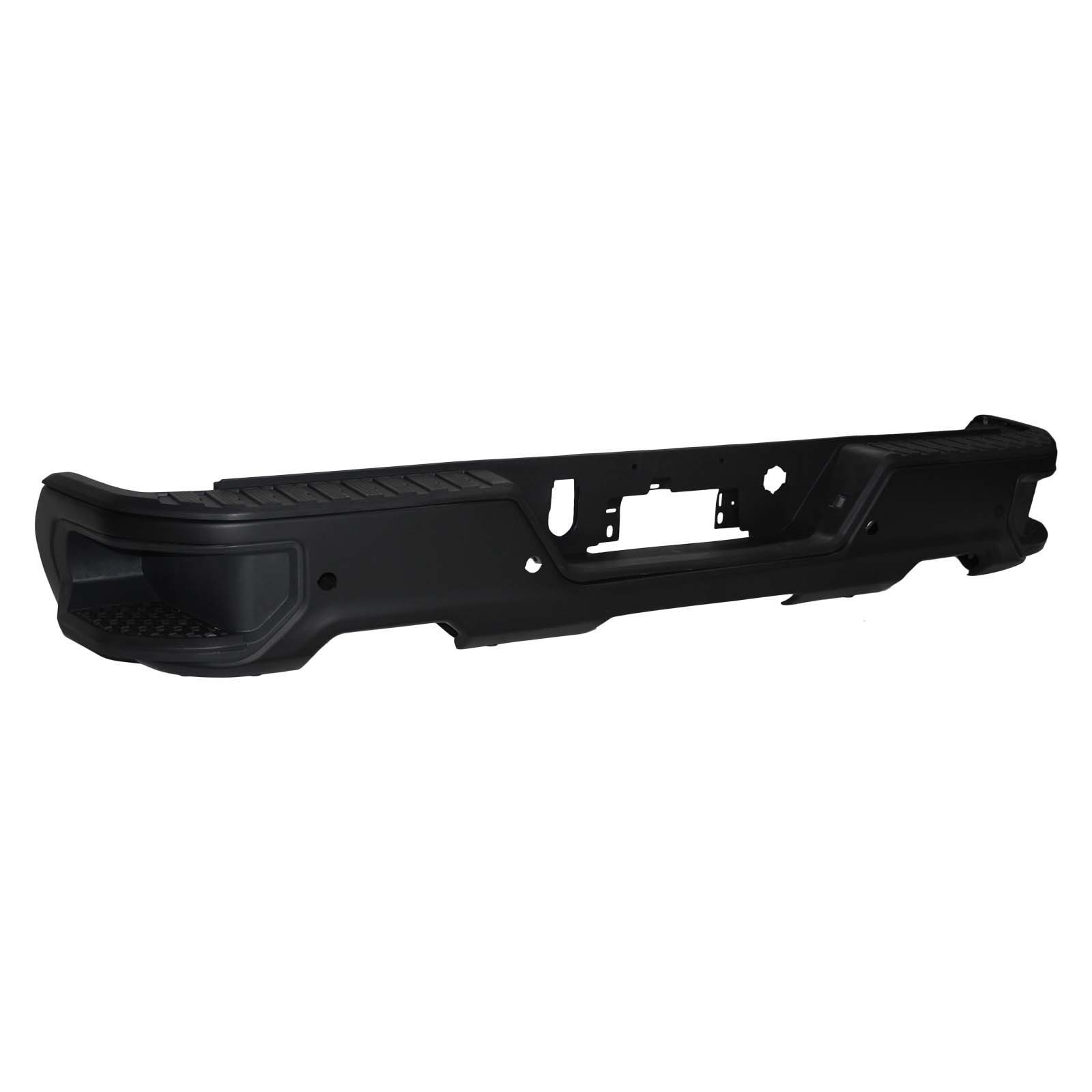 Aplicable a Chevrolet 19 - 22 Silverado barra trasera original negro con agujero de radar con agujero de escape