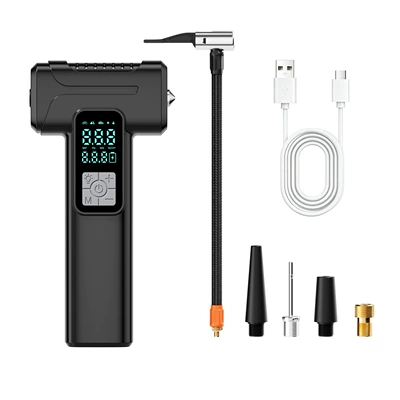 Cross-Border Exclusive Supply of Wireless Car Air Pumps, Electric Smart Portable Car Tire Inflators, and Bicycle Tire Pumps (Hava nasosu) - black-air-pump