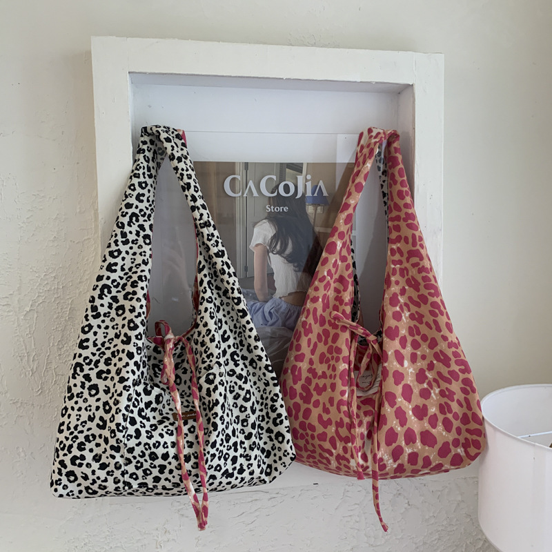 2025 Spring and Summer New Retro Double-Sided Patchwork Vest Bag Shoulder Bag Large Capacity Shopping Bag Lightweight Casual Tote Bag