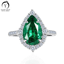 2.2ct�炐�ȁ�ľ���G��ʯ��ָŮ8*12ˮ�Ώ͹ŚW��925���y�錚�Ʒ