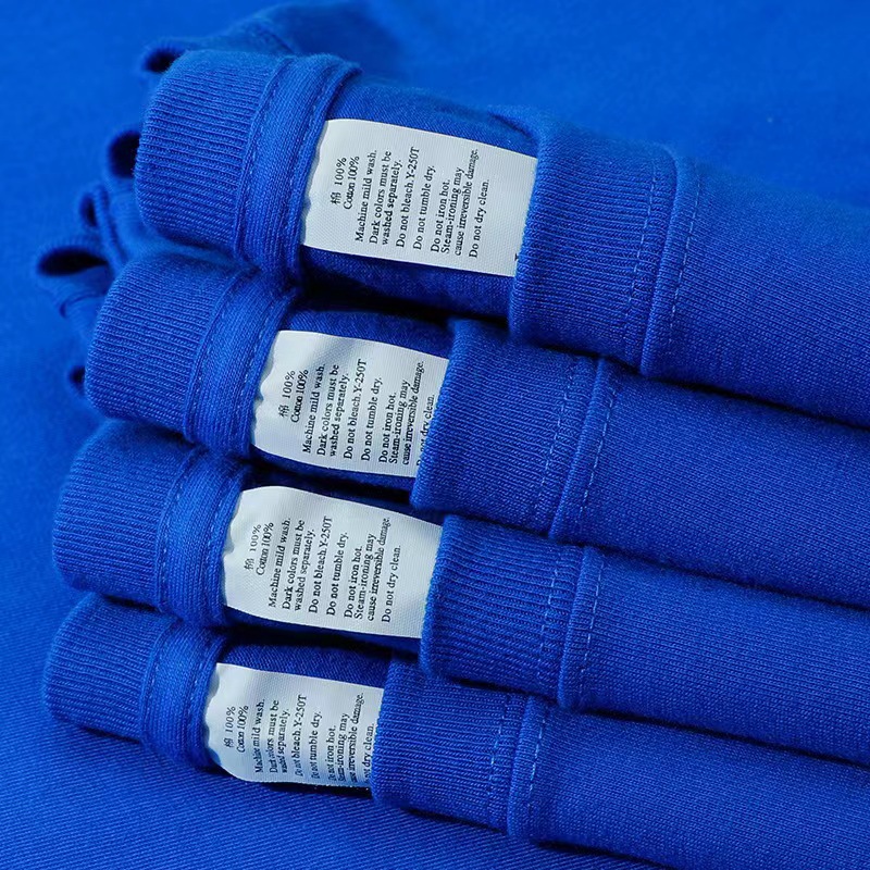 260g pesada gota-hombro de algodón de manga corta Camiseta de cuello redondo oversize moda bottoming hombres y mujeres de clase T blanco uniforme personalizado logotipo impreso