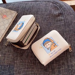 女性用消磁カードホルダー、かわいい銀行カード、クレジットカード、学生小銭入れ、多機能マルチカードスロット、ハイエンドカードホルダー