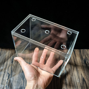 Rectangular Transparent Fish Tank Acrylic Betta Box Office Desktop Mini Small Square Tank with Lid Zhaozhi Li