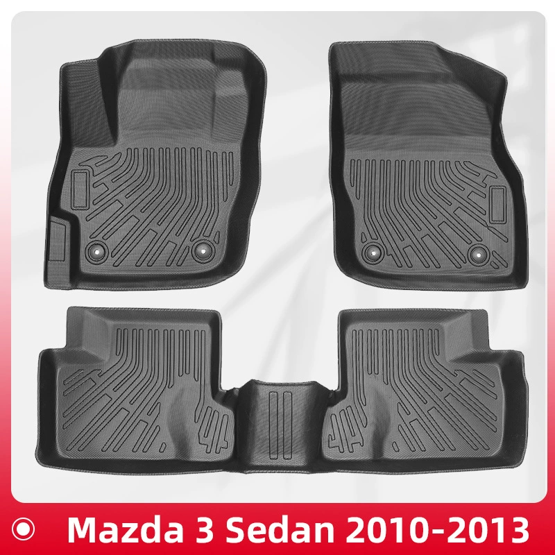 Подходит для Mazda 3 седан 2010-2013, коврик в салон из TPE, 3D, всепогодный материал, коврик в багажник