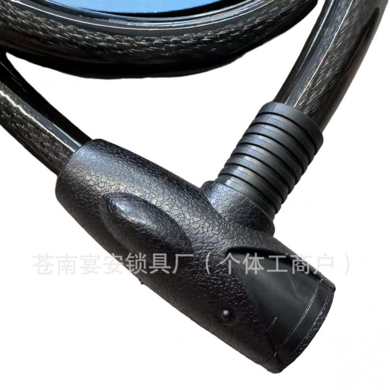 Cerradura de alambre de acero con cabeza de tiburón gruesa Cerradura de automóviles Cable de acero con cabeza de pez grande Cerradura de alambre de acero aleación de acero todo núcleo de cerradura de cobre