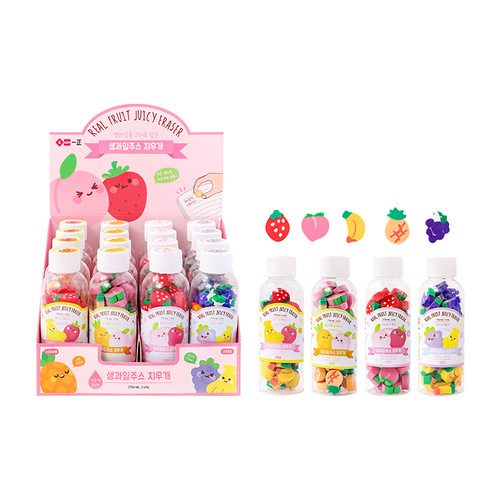 iigen Yizheng stationery Korean version fruit drink bottle eraser fruit simulation eraser creative student correction eraser