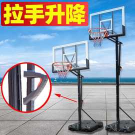 篮球架可移动升降青少年儿童室内户外家用标准成人投篮球框