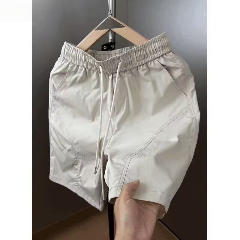 Summer Youth Sports Quick-Drying Shorts, Loose Straight-Leg Casual Versatile Breathable Ice Silk Men's Casual Shorts