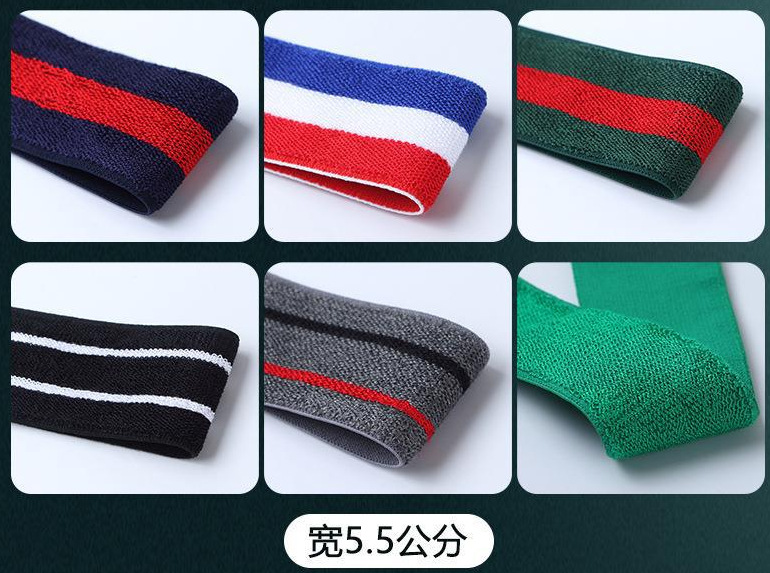 金色绒面橡筋带头巾松紧带绿红绿弹力带红色橡筋服装腰头织带