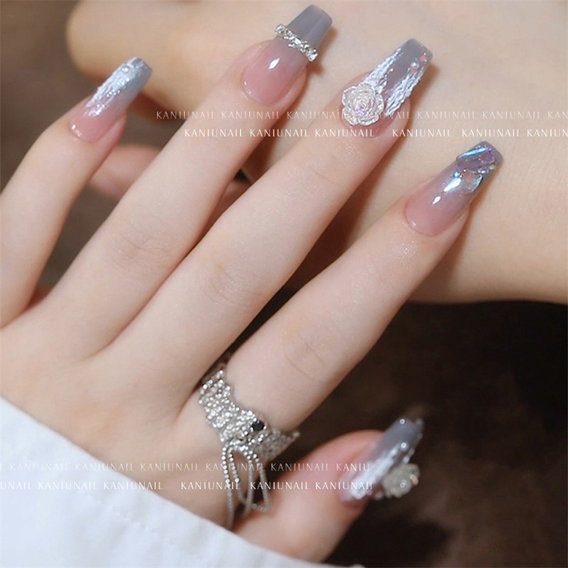 Cruz-frontera especial de madera varilla de uñas de arte serrado pluma degradado pluma de escaneo pluma de uñas de arte manchas de doble capa de la pluma de la pintura al por mayor