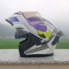 CH101 white background/blue and yellow/titanium blue bonus+anti -fog sticker