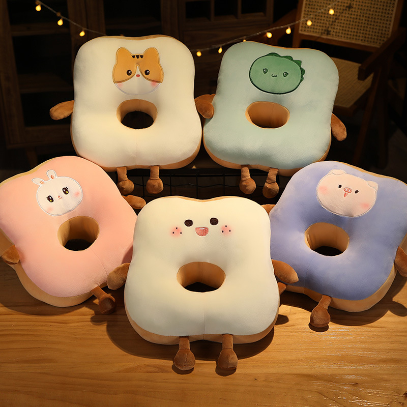 卡通恐龍午睡枕貓咪毛絨玩具抱枕辦公室兩用午睡趴枕座椅腰靠枕