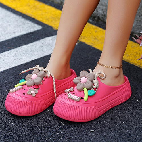 Mary Jane Croc Shoes for Women: Adorable, Step-On Style, Versatile Ins-Inspired Design, Non-Slip & Odor-Proof, Thick-Soled, Closed-Toe Slippers Perfect for Students