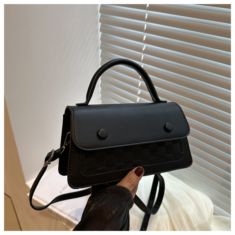 Colores contrastantes de costura de damas ocio 2024 estilo de moda extranjero nuevo otoño brazo de hombro bolso de mochila cuadrado